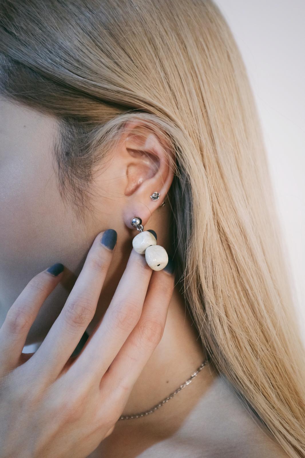 Grey texture Earrings