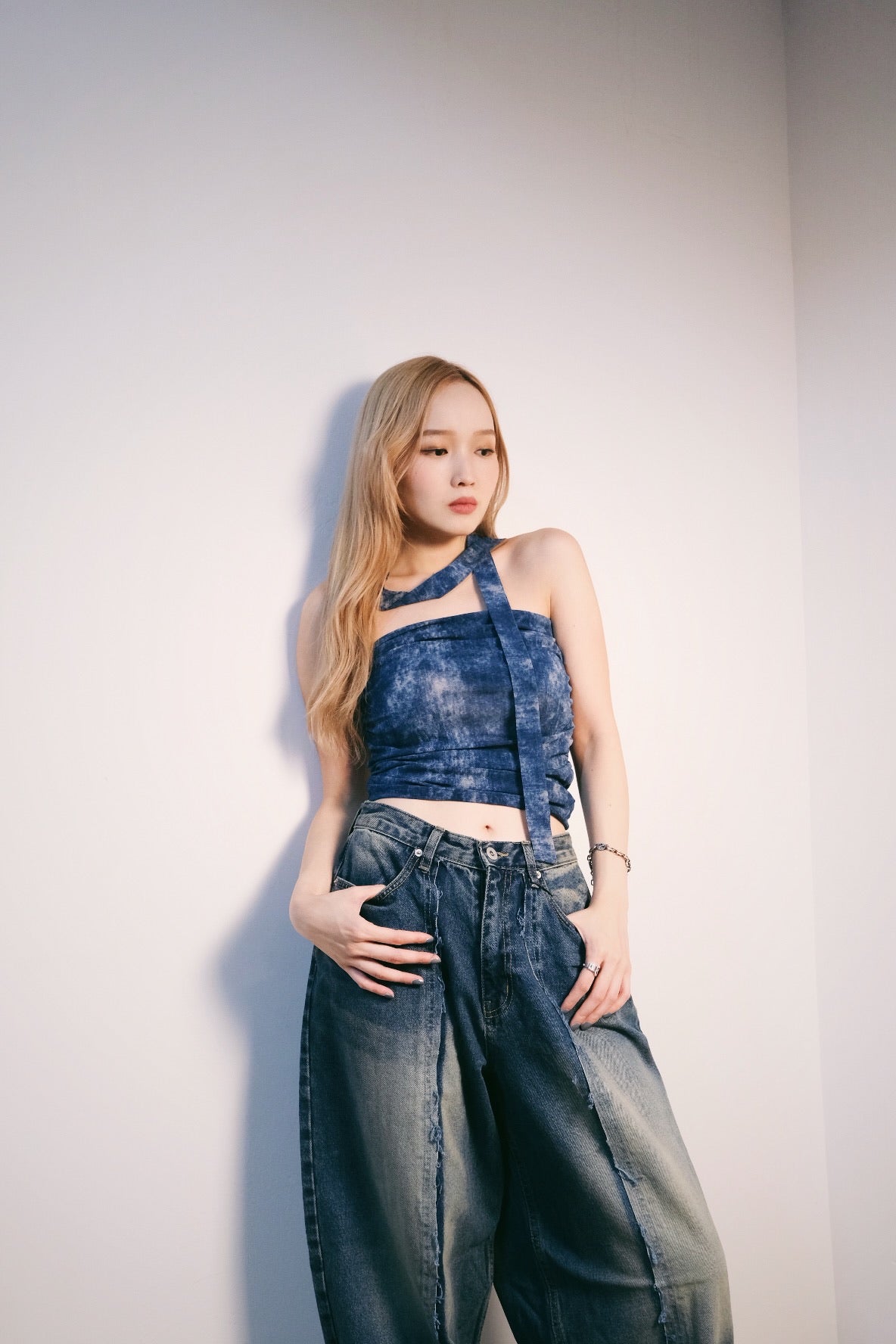 Splash Tube Top with Neck Acc