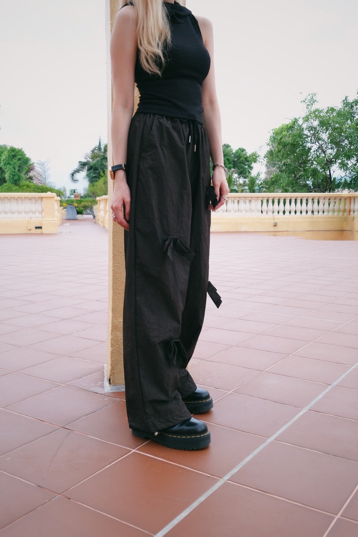 Ribbon Copper Causal Pants