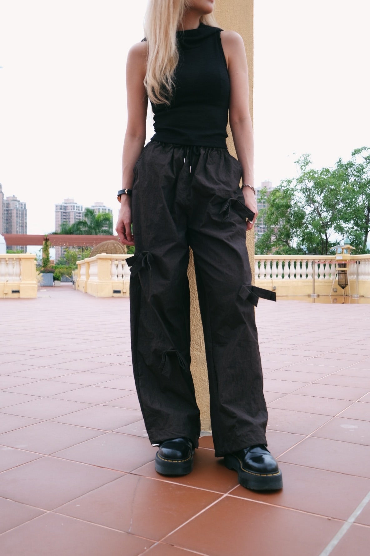 Ribbon Copper Causal Pants