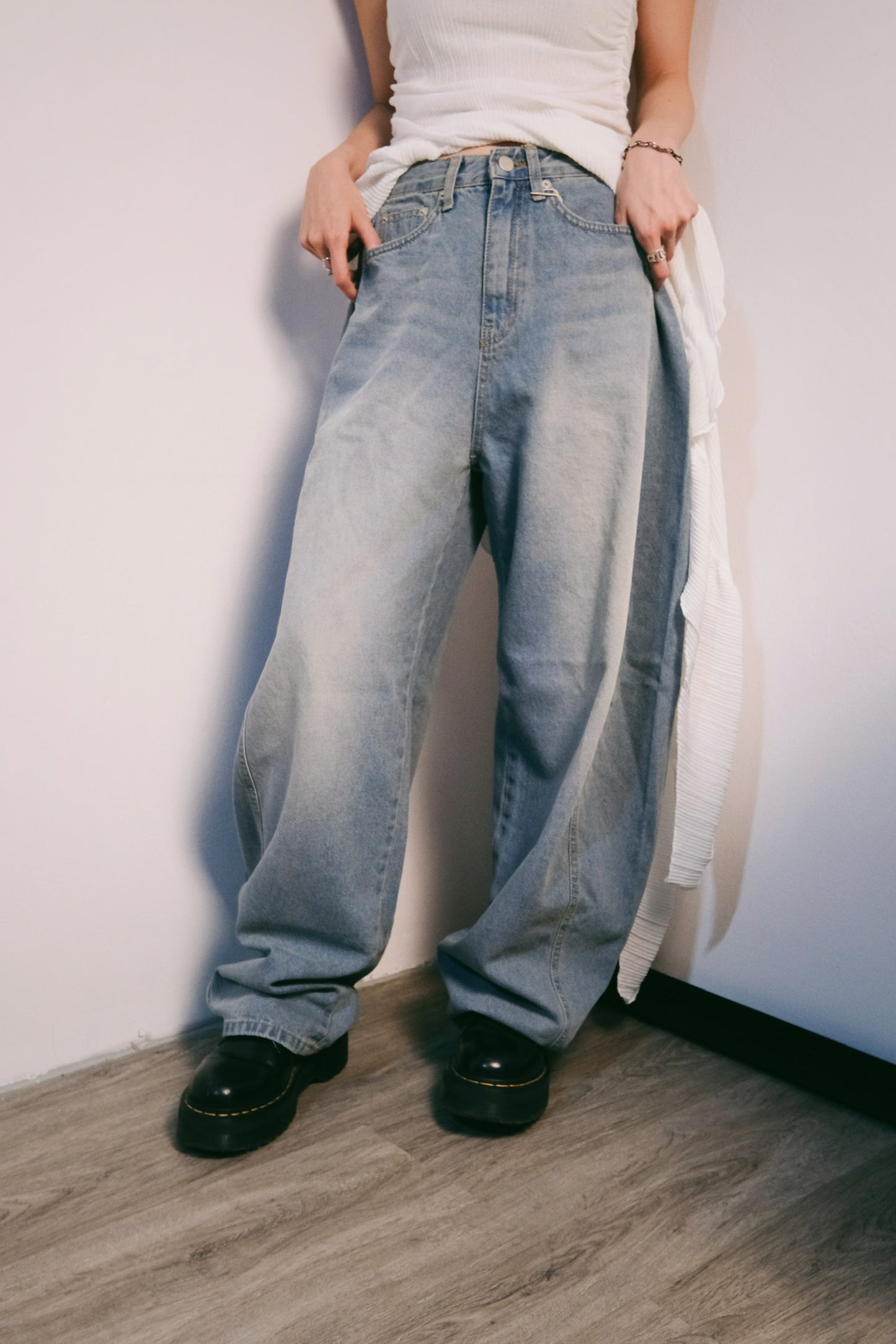 Low Waist Wash Denim